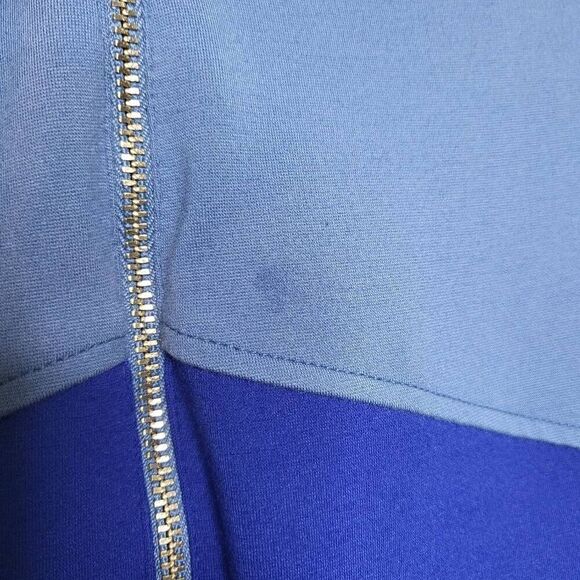 Tahari Color Block Sleeveless Blue Black Shift Dress Size 12 - Picture 9 of 9